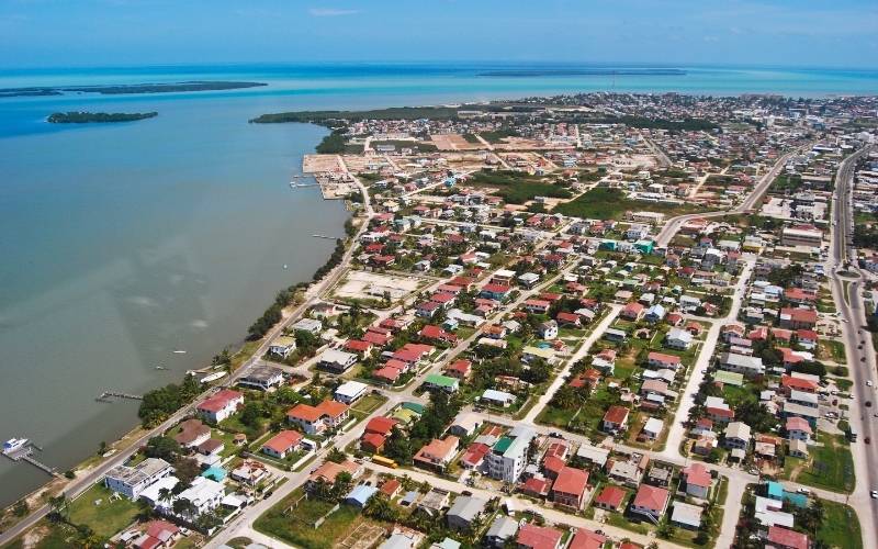 Aerial View of Belize City, Belize