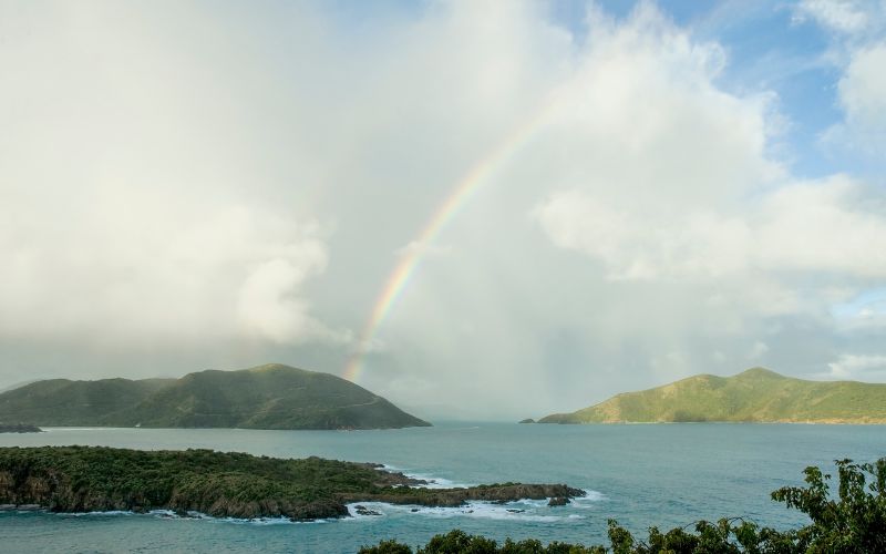 British Virgin Island Rainbow on the island