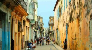 Busy Street at Havana Cuba.