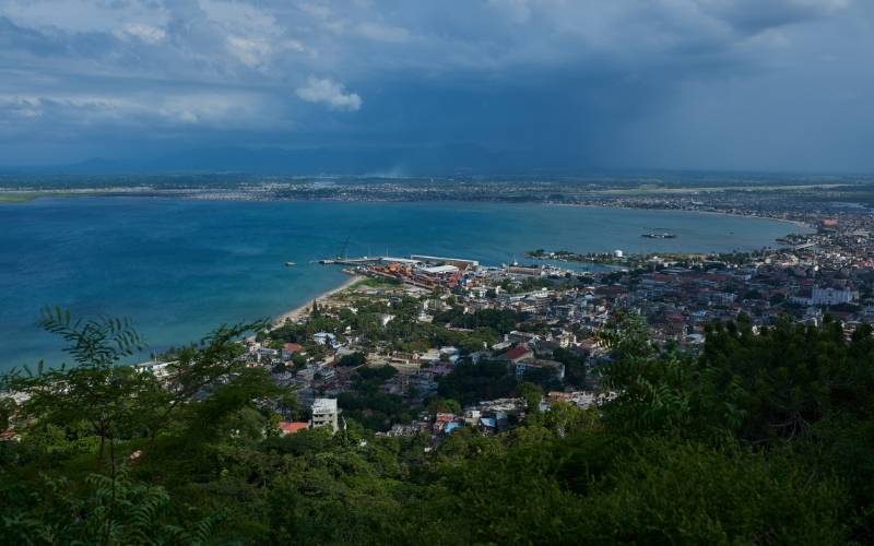 Busy Town of Cap-Haitien Bay, Haiti