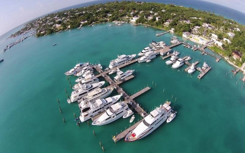 The Port of Dunmore Town, Harbor Island Bahamas