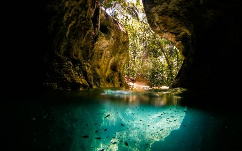 Exploring the ATM Cave at Belize