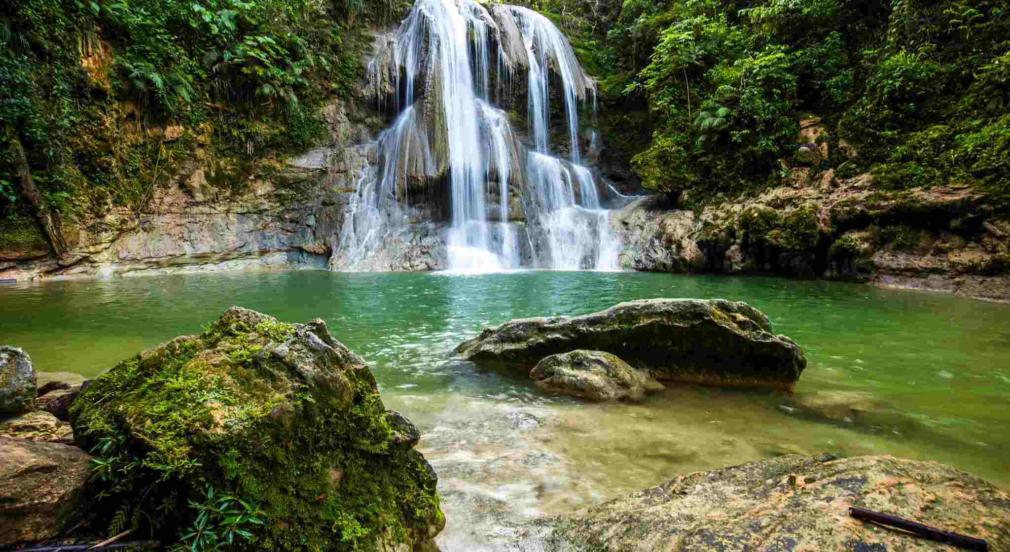 Gorgeous Gozanlandia Waterfall in San Sebastian Puerto Rico.