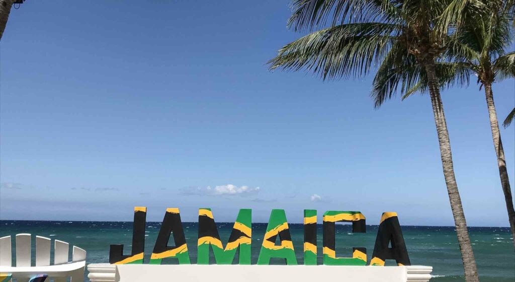 Jamaica Sign at Shoreline.