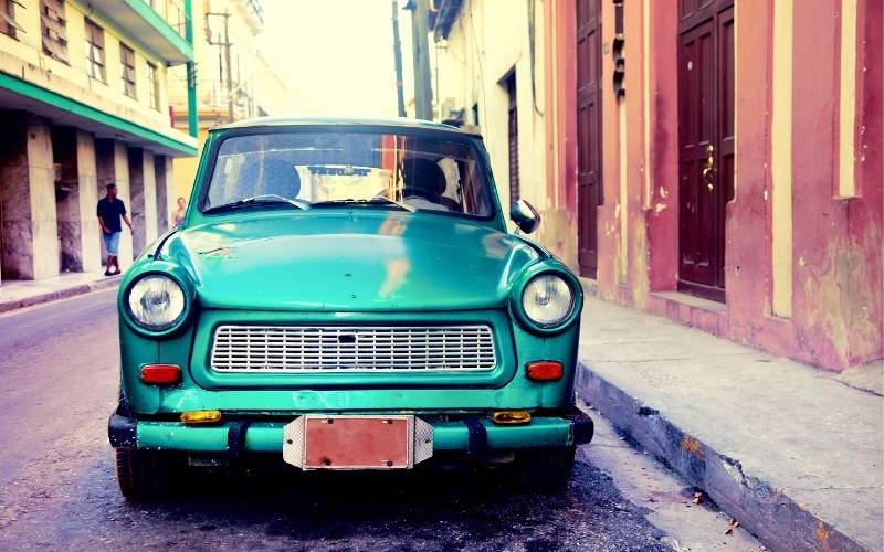 Old Car Somewhere in Havana, Cuba
