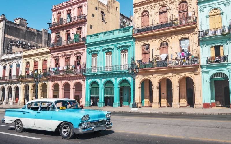 Old Downtown Street in Havana, Cuba
