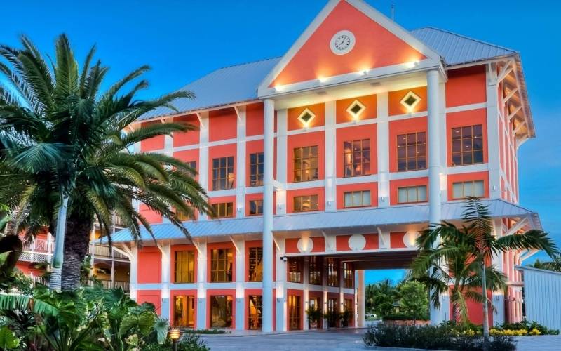 Colorful Hotel of Pelican Bay Resort At Lucaya, Bahamas
