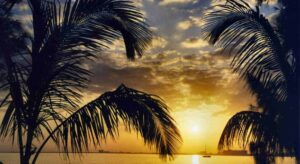 Sunset in Caribbean
