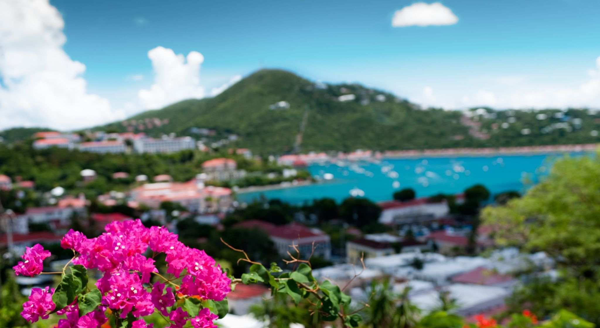 Town Background at St. Thomas US Virgin Island.