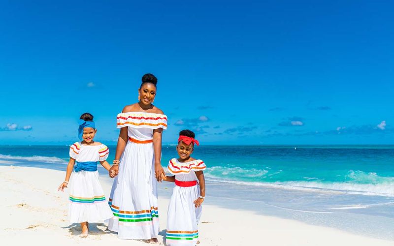 Turks & Caicos Family of a monther and 2 daughter