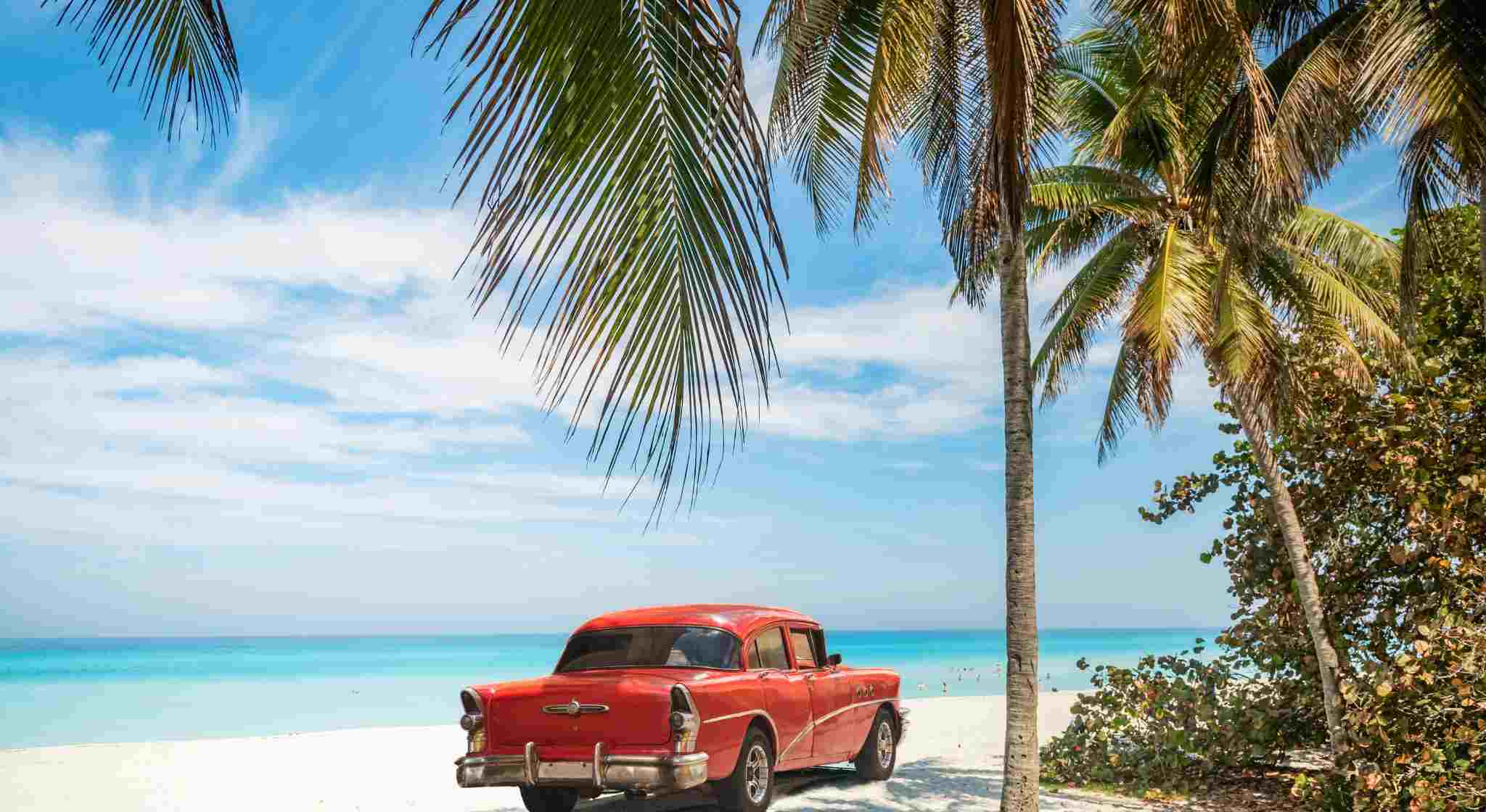 Vintage Car on Varadero Beach, Cuba