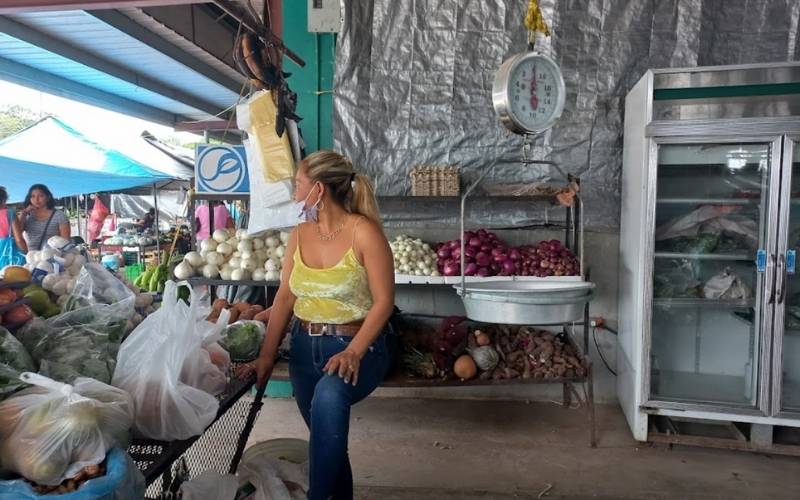 Vegetable Seller at San Ignacio Farmers Market Belize