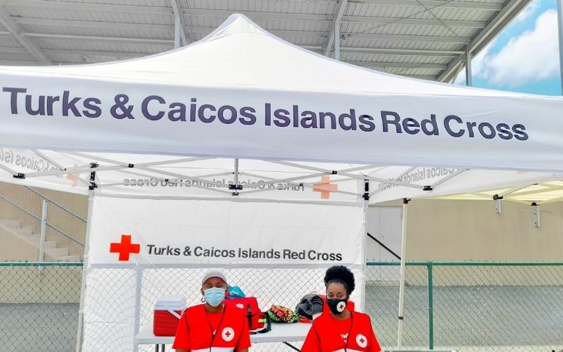Booth of Red Cross at Turks And Caicos Islands