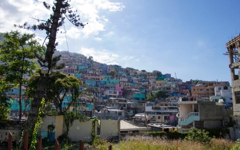 Colorful Uphill House at Port-Au-Prince Haiti