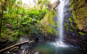 Extraordinary Falls at El Yunque National Forest Puerto Rico