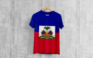 Haiti Flag Design on T-shirt