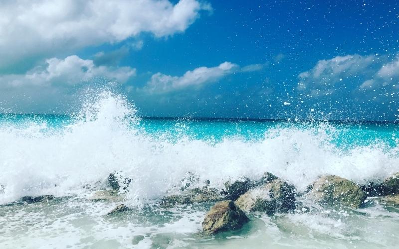 Ocean Waves at Grace Bay Beach, Turks & Caicos Islands