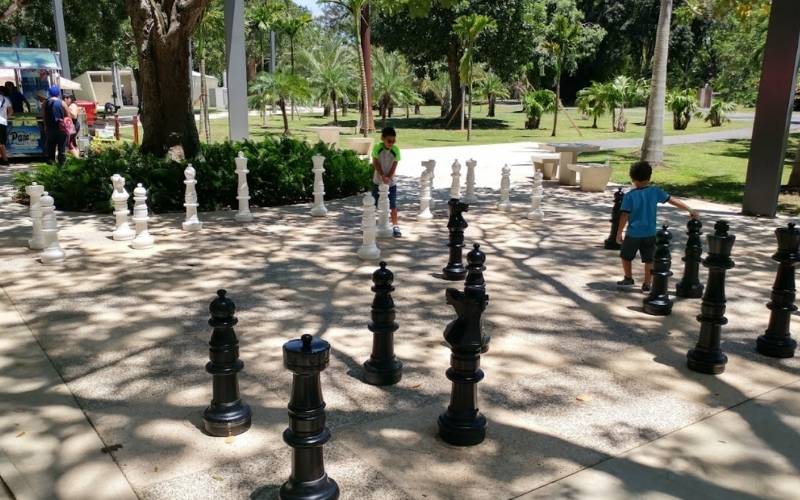 Playing Big Chess at Luis Muñoz Marín Park, San Juan Puerto Rico