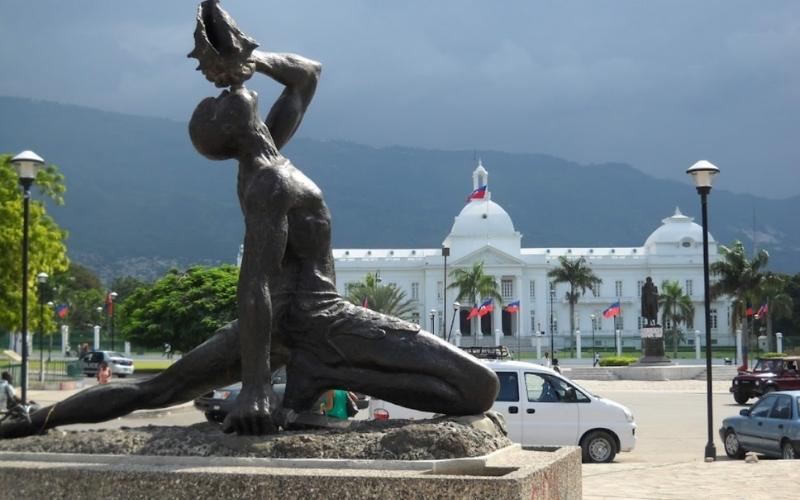 Statue at National Palace, Port-au-Prince Haiti