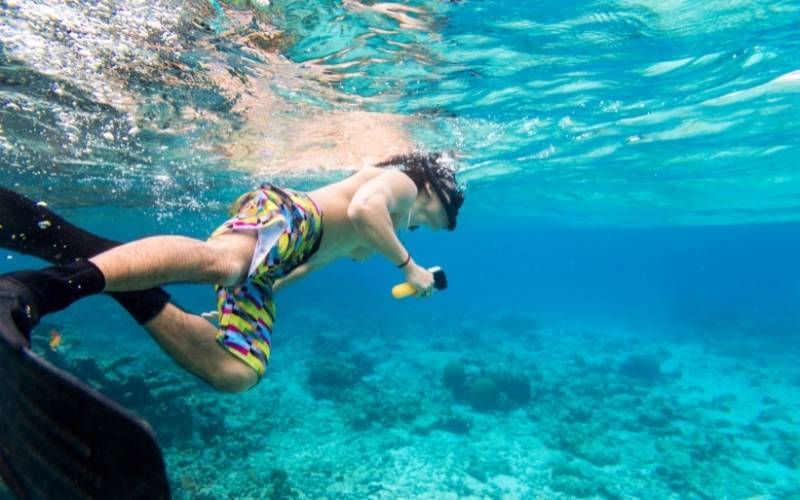 snorkeling with Underwater Camera