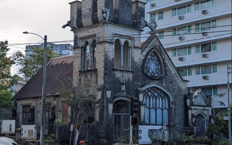 Vintage Nuestra Senora de Lourdes Chapel, Santurce Puerto Rico