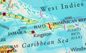 Haiti in Caribbean Map