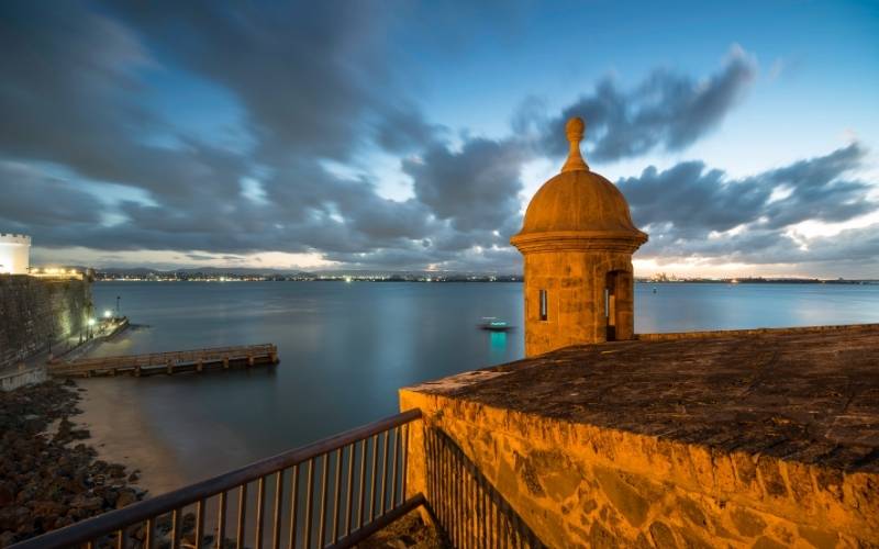 Sunset at Old Morro Castle in San Juan Puerto Rico