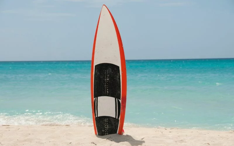 Surfboard on Sand at Cuba Beach
