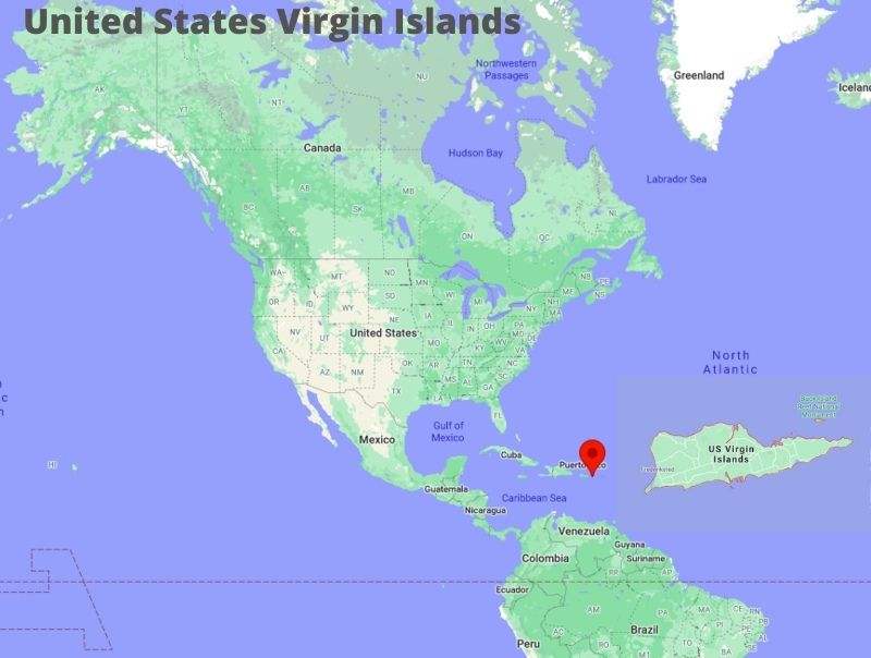 where is us virgin islands on the map