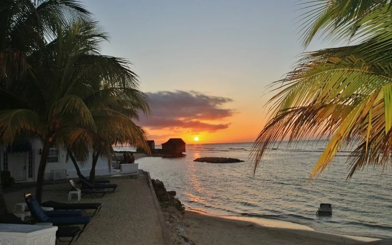 Sunset at Half Moon Beach, Jamaica
