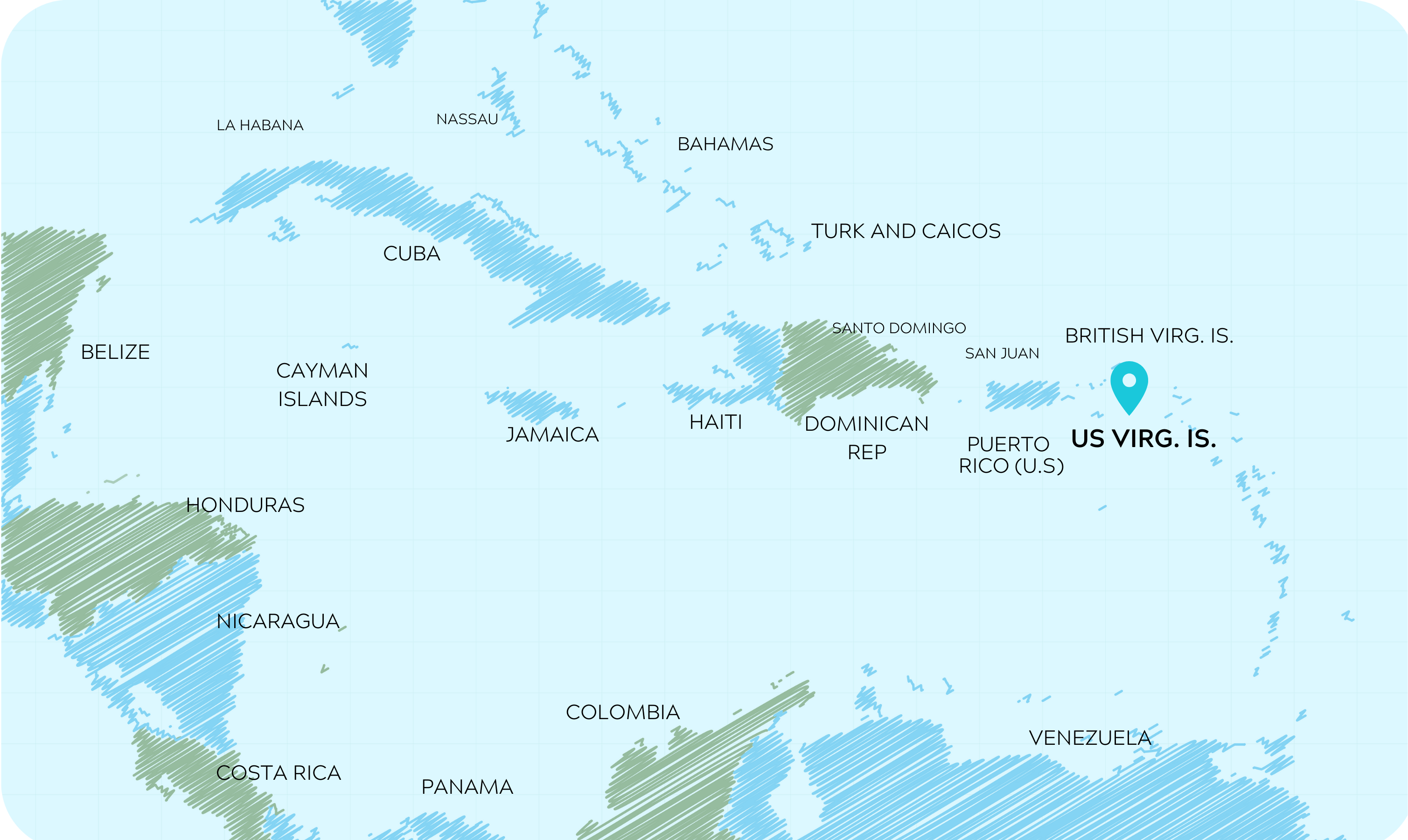 United States Virgin Islands Map